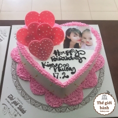 Bánh kem in hình trái tim mẫu 6