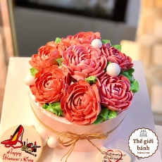 BÁNH KEM SINH NHẬT TẠO HÌNH GIỎ HOA