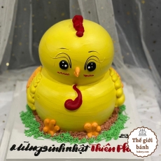 BÁNH KEM SINH NHẬT 12 CON GIÁP CON GÀ VÀNG