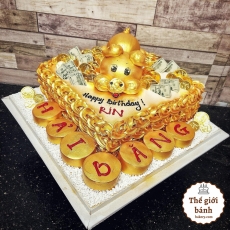 BÁNH KEM SINH NHẬT 12 CON GIÁP CON HEO MẪU 4