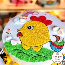 BÁNH KEM SINH NHẬT 12 CON GIÁP CON GÀ MẪU 2