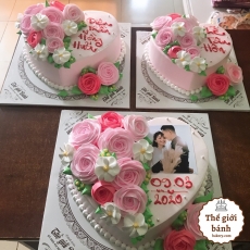 Bánh kem in hình trái tim mẫu 4