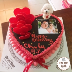 Bánh kem in hình trái tim mẫu 5
