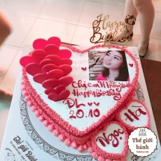 Bánh kem in hình trái tim mẫu 1