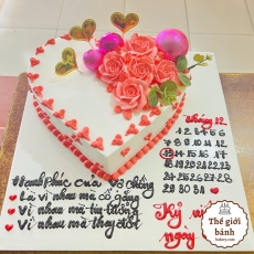 BÁNH KEM TẠO HÌNH NGÀY TRONG THÁNG - MẪU 2