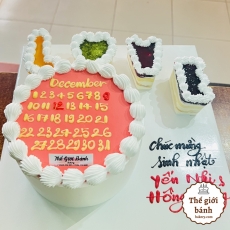 BÁNH KEM TẠO HÌNH NGÀY TRONG THÁNG - MẪU 3