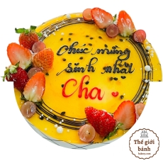 BÁNH SINH NHẬT CHO CHA MẸ HỌA TIẾT ĐƠN GIẢN