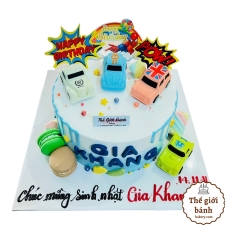 BÁNH SINH NHẬT CHO BÉ HỌA TIẾT XE HƠI