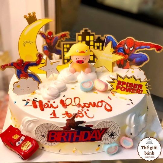 Bánh kem sinh nhật Spider man Mẫu 3
